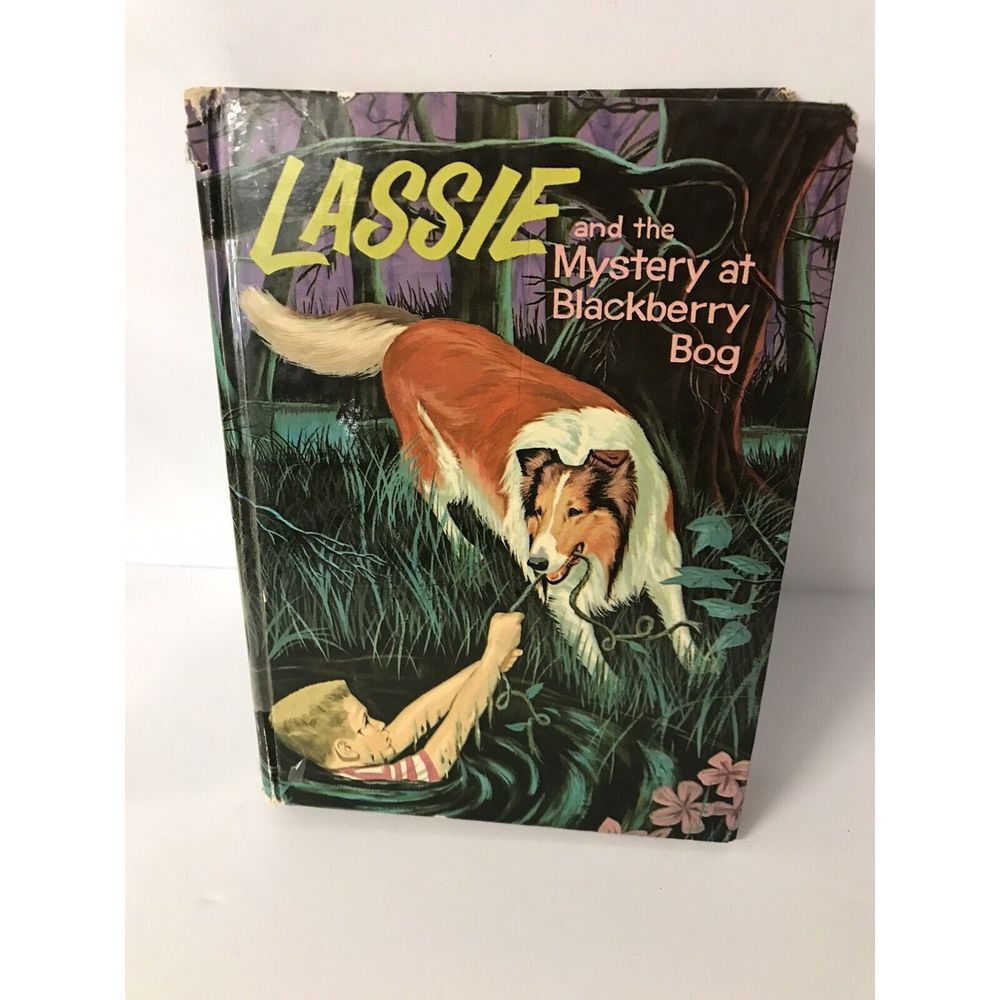 1956 Lassie and the Mystery at Blackberry Bog Whitman Vintage Hardcover